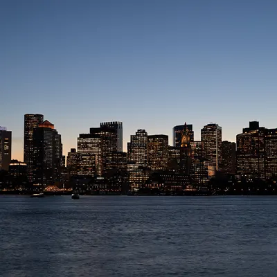 Boston skyline at dusk