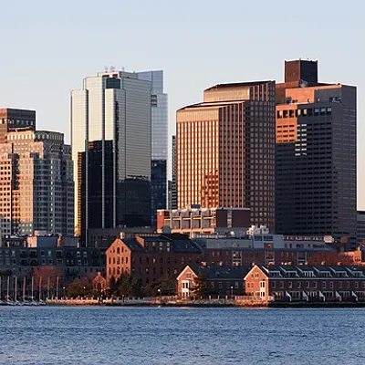 Boston skyline from East Boston November 2016 panorama 3