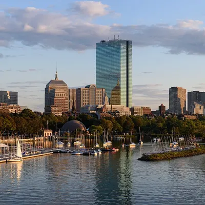 Boston skyline from Longfellow Bridge September 2017 panorama 2
