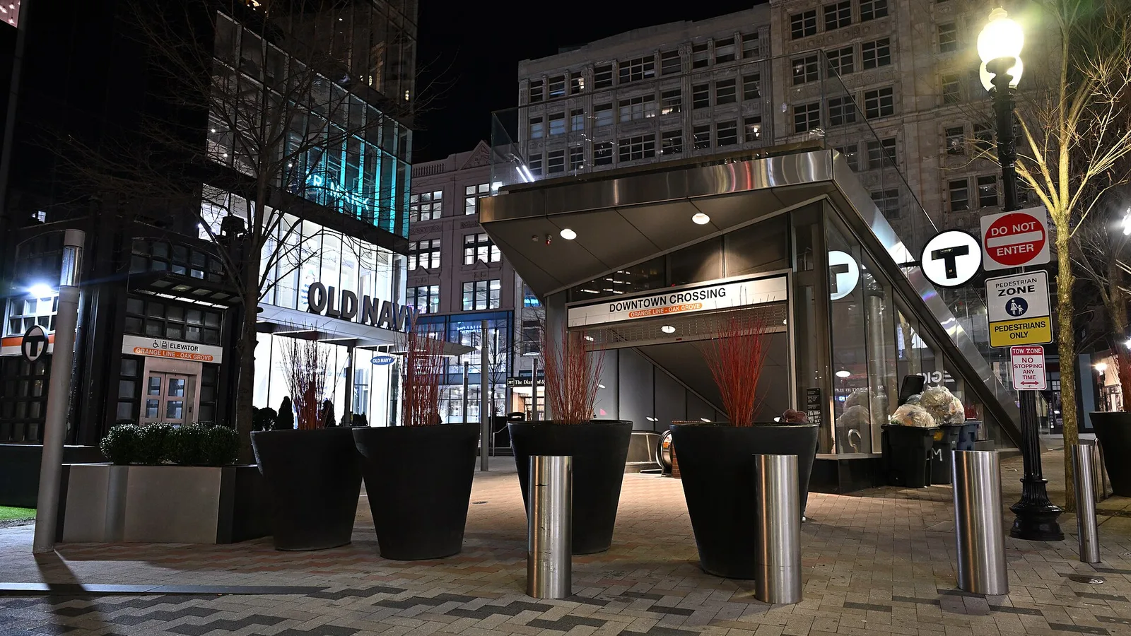 Downtown Crossing "Franklin Steps" entrance April 2025