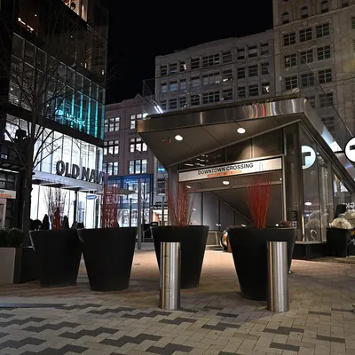 Downtown Crossing "Franklin Steps" entrance April 2025
